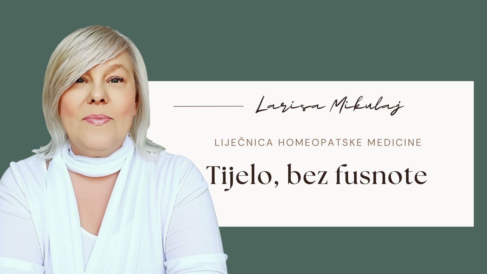 Kolumna Larise Mikulaj, liječnice homeopatske medicine: Kada simptom prestane biti samo riječ u medicinskom kartonu, počinje priča o čovjeku.